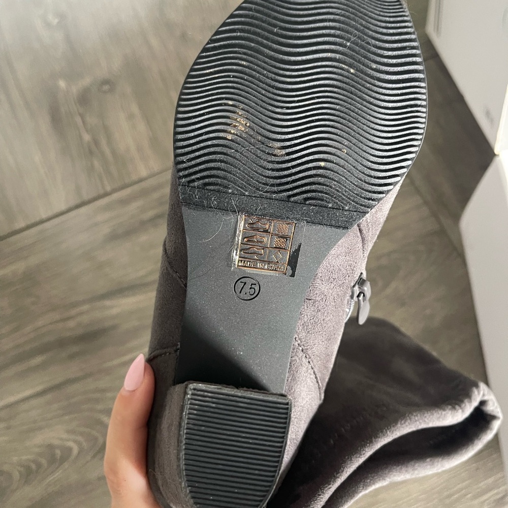 Dream Pairs Grey Mid-Thigh Boots - Picture 12 of 12